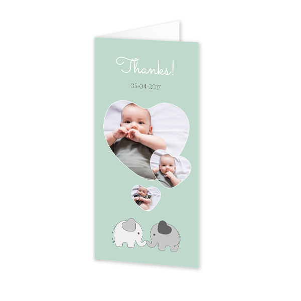 Folded Card Panoramic Portrait 9,3 x 19,6 cm