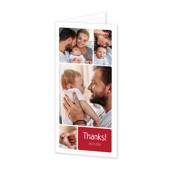 Folded Card Panoramic Portrait 9,3 x 19,6 cm