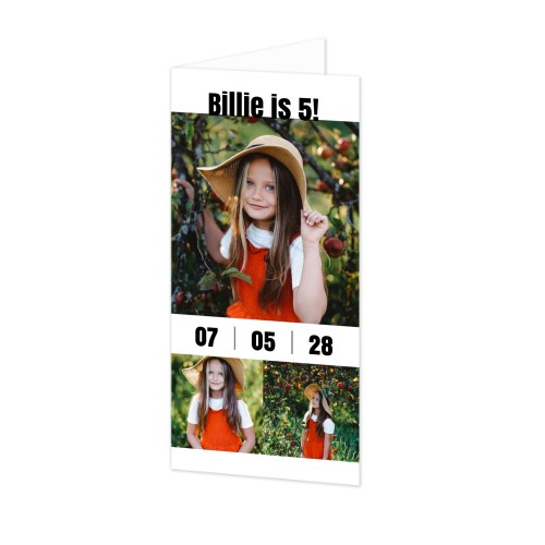 Faire-part 2 volets Pano portrait 9,3 x 19,6 cm