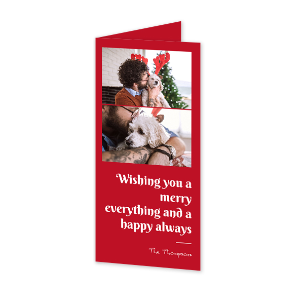 Folded Card Panoramic Portrait 9,3 x 19,6 cm