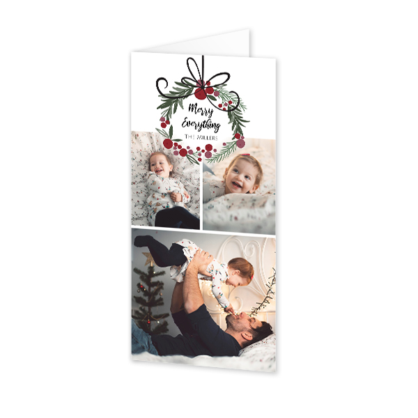 Faire-part 2 volets Pano portrait 9,3 x 19,6 cm
