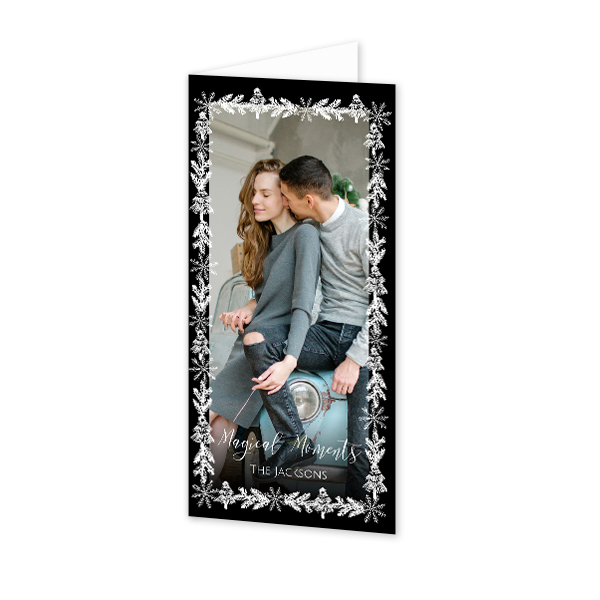 Gevouwen Kaart Panorama staand 9,3 x 19,6 cm