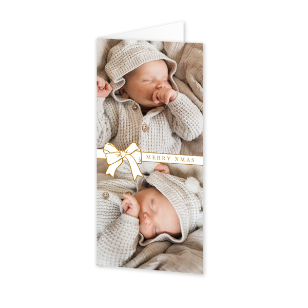 Gevouwen Kaart Panorama staand 9,3 x 19,6 cm