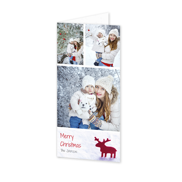 Doble Fotokort Pano Stående 9,3 x 19,6 cm