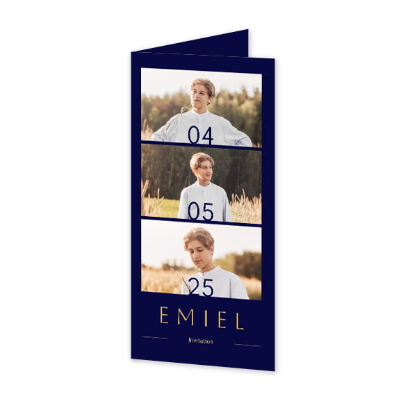 Faire-part 2 volets Pano portrait 9,3 x 19,6 cm