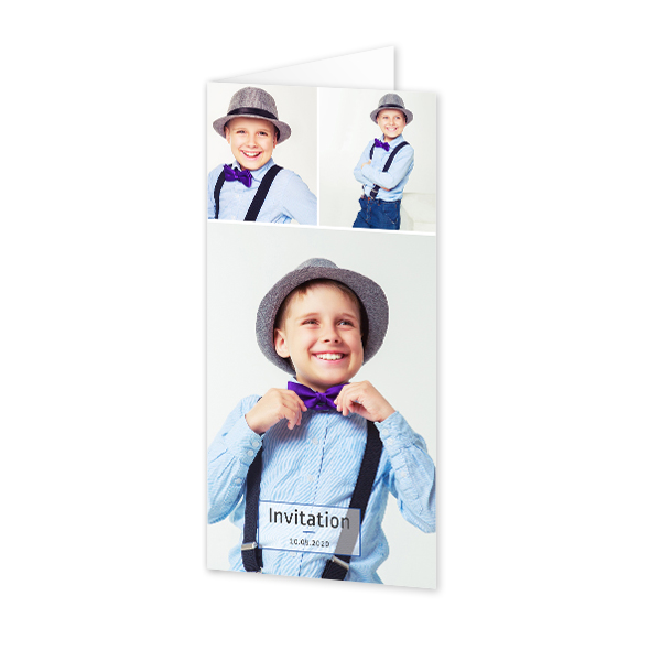 Falt-Grusskarte Pano Hochformat 9,3 x 19,6 cm