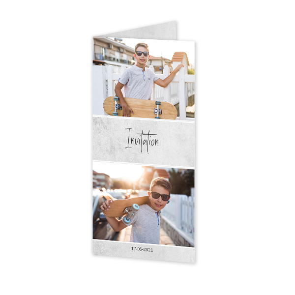 Falt-Grusskarte Pano Hochformat 9,3 x 19,6 cm