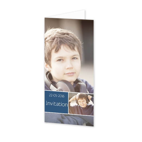 Faire-part 2 volets Pano portrait 9,3 x 19,6 cm