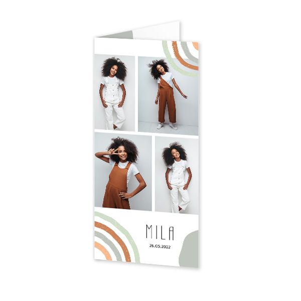 Folded Card Panoramic Portrait 9,3 x 19,6 cm