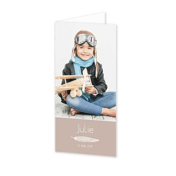 Faire-part 2 volets Pano portrait 9,3 x 19,6 cm