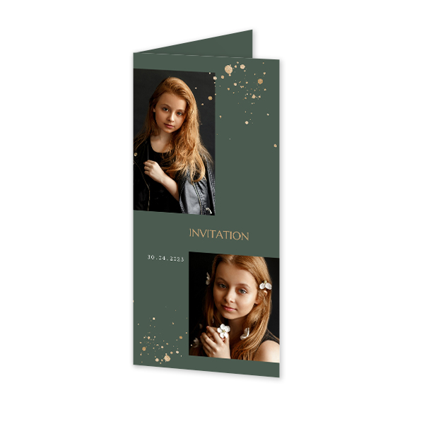 Folded Card Panoramic Portrait 9,3 x 19,6 cm