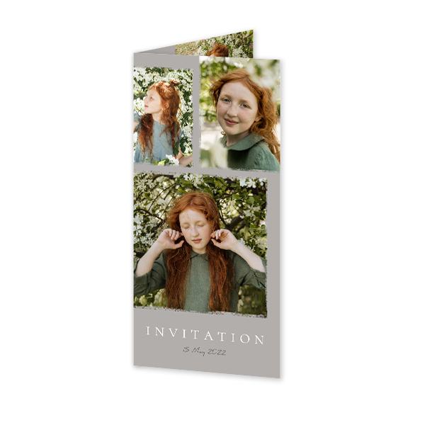 Faire-part 2 volets Pano portrait 9,3 x 19,6 cm