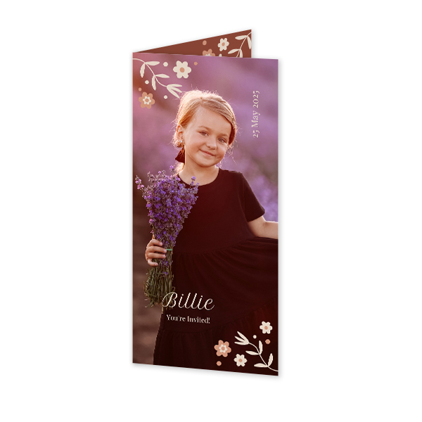 Faire-part 2 volets Pano portrait 9,3 x 19,6 cm