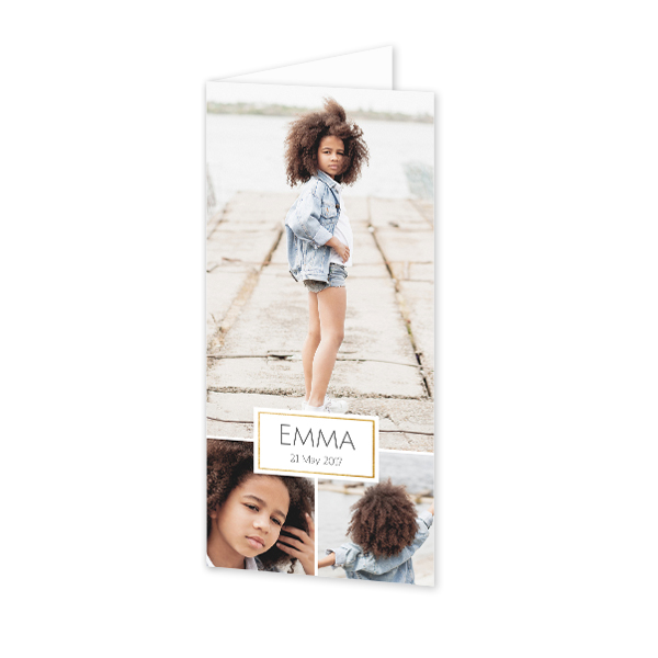 Doble Fotokort Pano Stående 9,3 x 19,6 cm