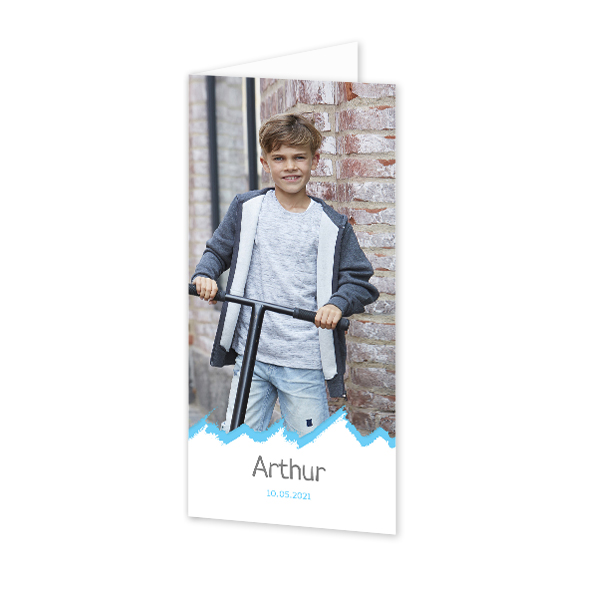 Gevouwen wenskaart pano staand 9,3 x 19,6 cm