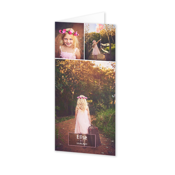 Faire-part 2 volets Pano portrait 9,3 x 19,6 cm