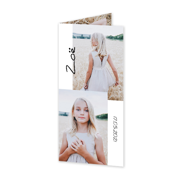 Folded Card Panoramic Portrait 9,3 x 19,6 cm