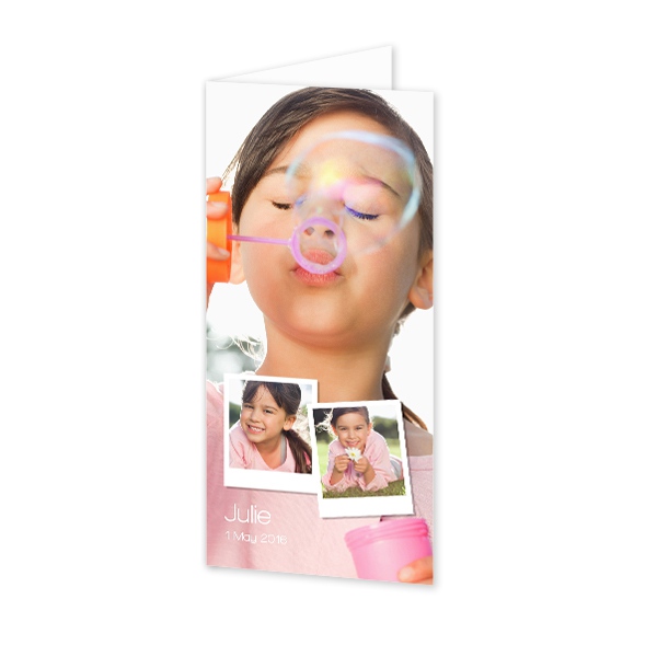 Faire-part 2 volets Pano portrait 9,3 x 19,6 cm