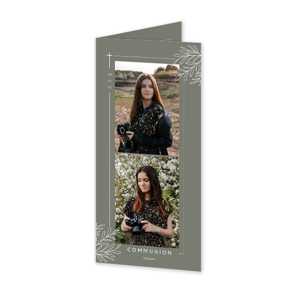 Gevouwen Kaart Panorama staand 9,3 x 19,6 cm Gevouwen Kaart Panorama staand 9,3 x 19,6 cm