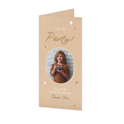 Gevouwen Kaart Panorama staand 9,3 x 19,6 cm