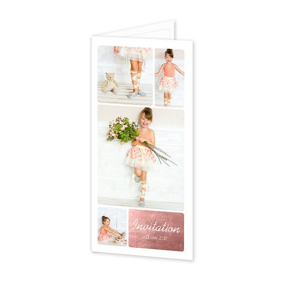 Gevouwen Kaart Panorama staand 9,3 x 19,6 cm