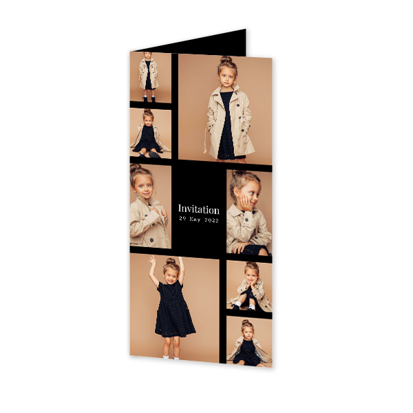 Foldede Fotokort Pano Portræt 9,3 x 19,6 cm