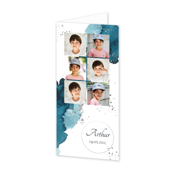 Faire-part 2 volets Pano portrait 9,3 x 19,6 cm