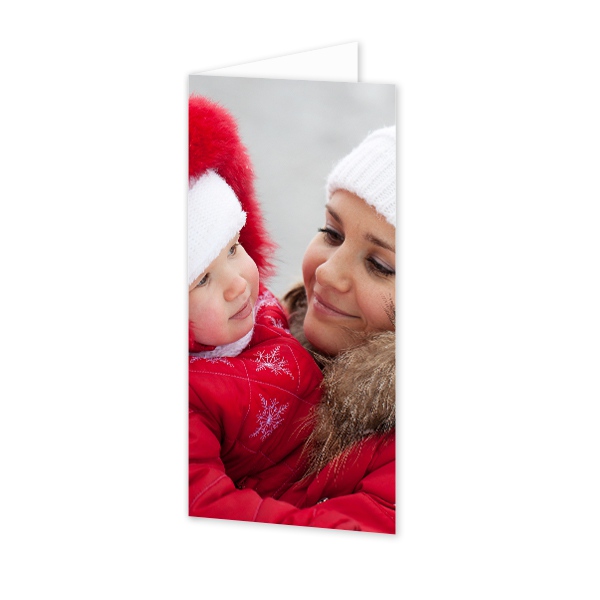 Falt-Grusskarte Pano Hochformat 9,3 x 19,6 cm