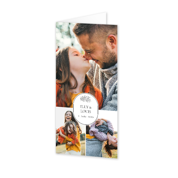 Doble Fotokort Pano Stående 9,3 x 19,6 cm