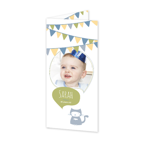 Folded Card Panoramic Portrait 9,3 x 19,6 cm