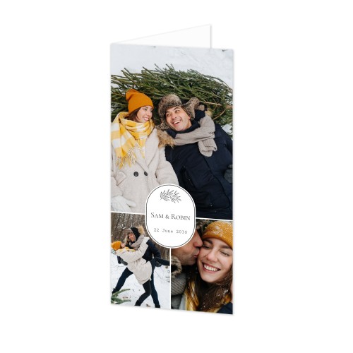 Faire-part 2 volets Pano portrait 9,3 x 19,6 cm