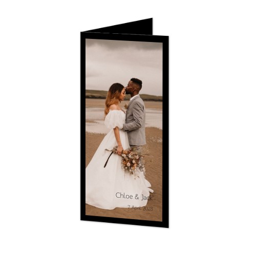 Gevouwen Kaart Panorama staand 9,3 x 19,6 cm