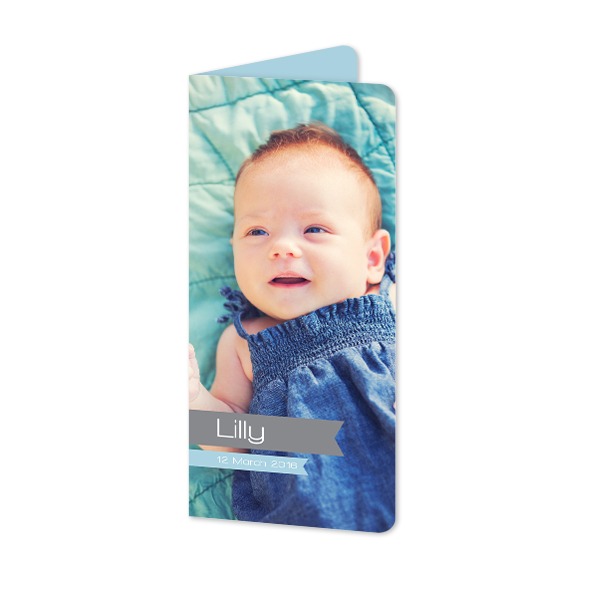 Folded Card Panoramic portrait rounded corners 9,3 x 19,6 cm