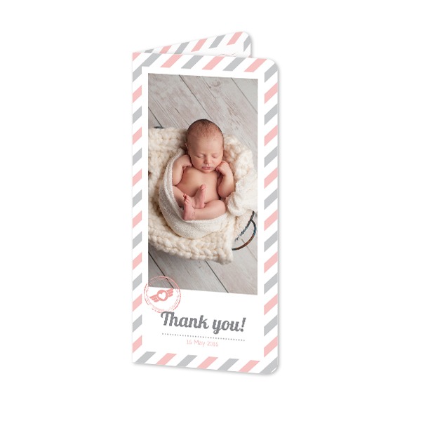 Faire-part 2 volets Pano portrait coins arrondis 9,3 x 19,6 cm