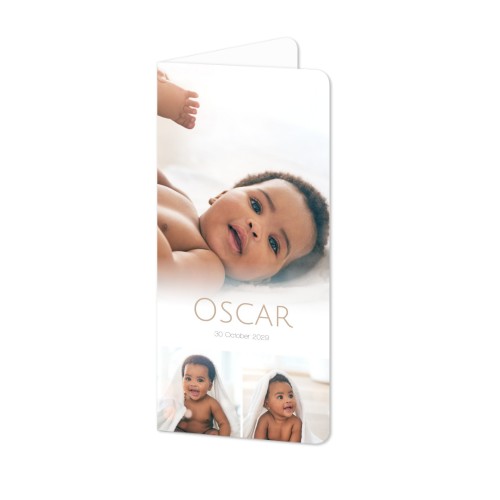 Gevouwen Kaart Panorama staand met ronde hoeken 9,3 x 19,6 cm