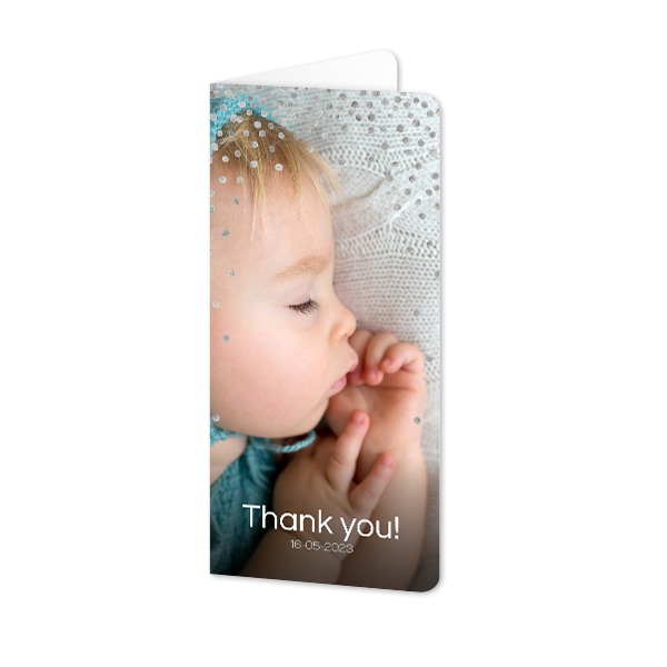 Folded Card Panoramic portrait rounded corners 9,3 x 19,6 cm