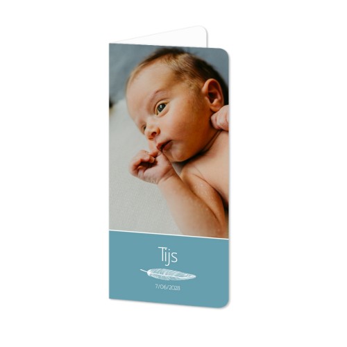 Gevouwen Kaart Panorama staand met ronde hoeken 9,3 x 19,6 cm