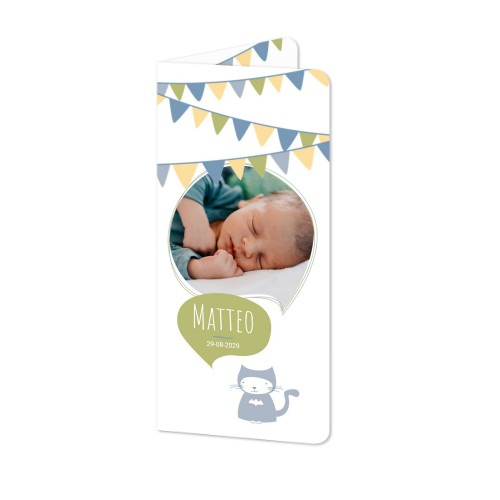 Doble Fotokort Pano stående runde hjørner 9,3 x 19,6 cm