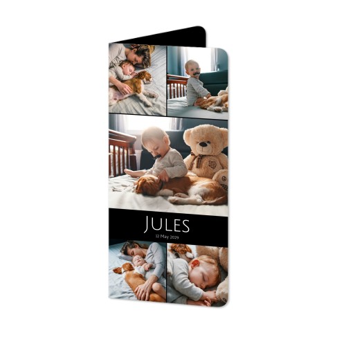 Folded Card Panoramic portrait rounded corners 9,3 x 19,6 cm