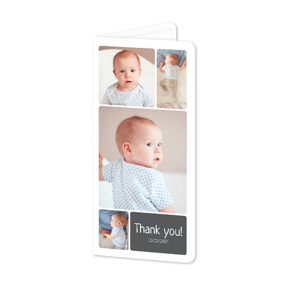 Folded Card Panoramic portrait rounded corners 9,3 x 19,6 cm