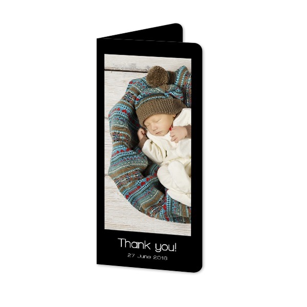 Folded Card Panoramic portrait rounded corners 9,3 x 19,6 cm