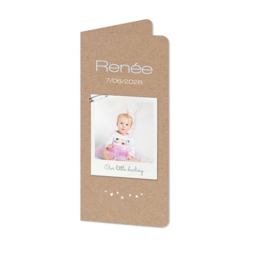 Folded Card Panoramic portrait rounded corners 9,3 x 19,6 cm