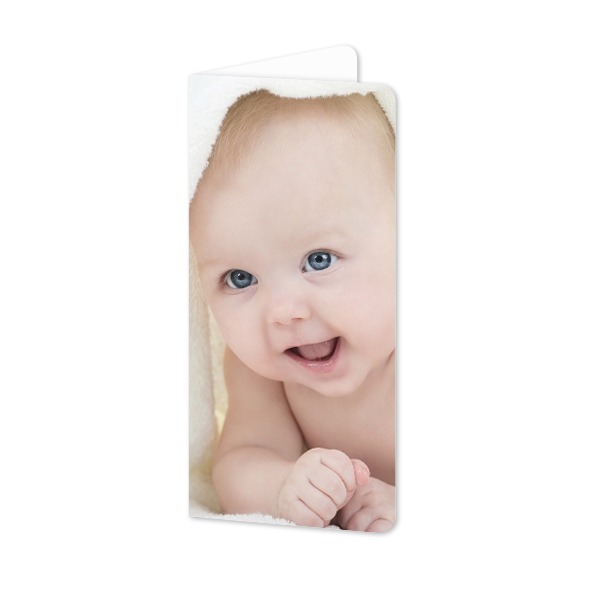 Falt-Grusskarte Pano Hochformat mit abgerundeten Ecken 9,3 x 19,6 cm