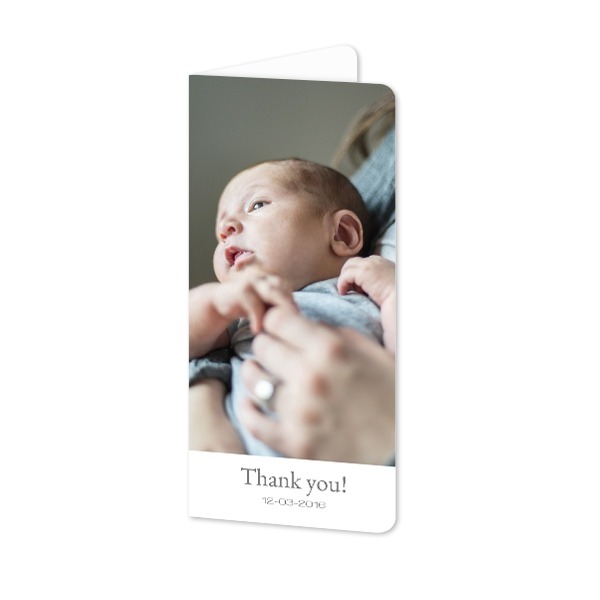 Faire-part 2 volets Pano portrait coins arrondis 9,3 x 19,6 cm