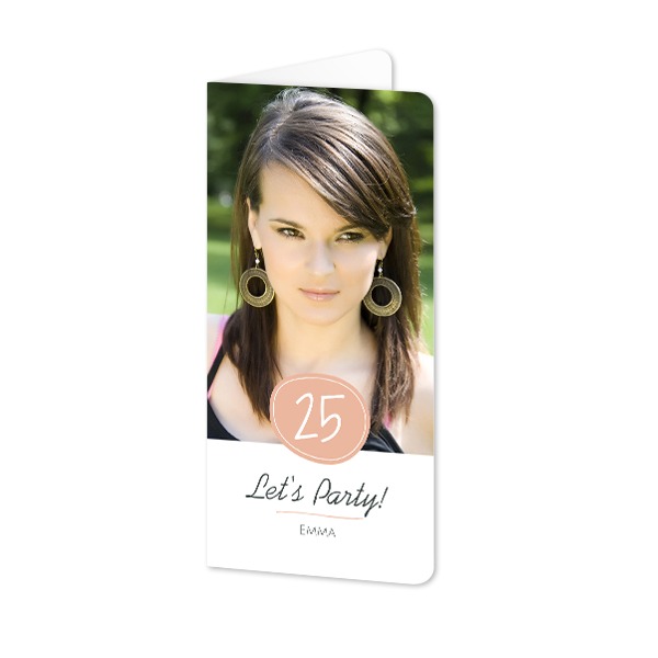 Faire-part 2 volets Pano portrait coins arrondis 9,3 x 19,6 cm