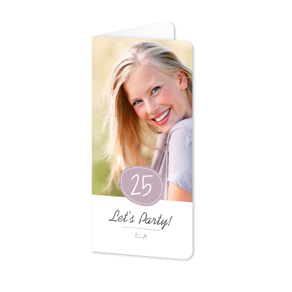 Folded Card Panoramic portrait rounded corners 9,3 x 19,6 cm
