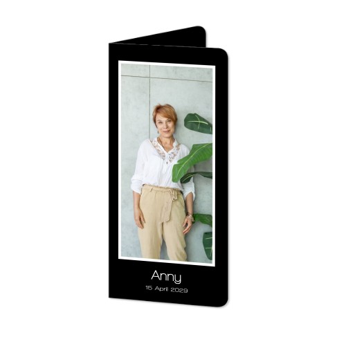 Folded Card Panoramic portrait rounded corners 9,3 x 19,6 cm