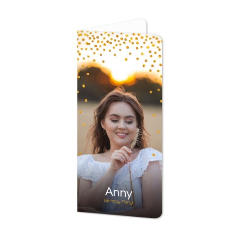 Folded Card Panoramic portrait rounded corners 9,3 x 19,6 cm