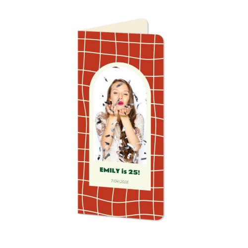 Folded Card Panoramic portrait rounded corners 9,3 x 19,6 cm