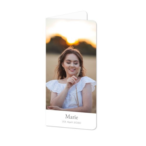 Folded Card Panoramic portrait rounded corners 9,3 x 19,6 cm